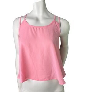 NWT E&M Pink Strappy Bow Back Crop Top Coquette Barbiecore Summer Tank Large‎